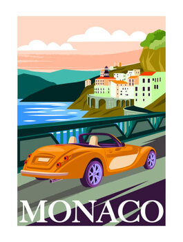 Obraz na płótnie Travel Destination Vector Poster