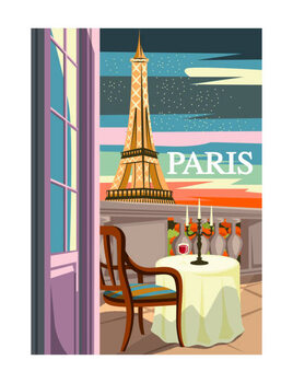 Obraz na płótnie Travel Destination Vector Poster