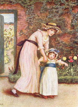 Obraz na płótnie Two Girls in a Garden