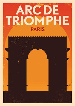 Obraz na płótnie Typographic Paris City Poster Design