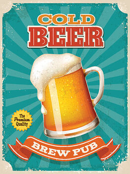 Obraz na płótnie Vector beer poster