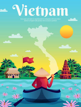 Obraz na płótnie vietnam poster
