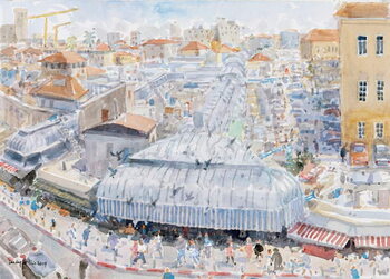 Obraz na płótnie View from the Balcony, Mahane Yehuda, Jerusalem, 2019