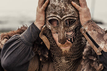 Obraz na płótnie Viking helmet and equipment