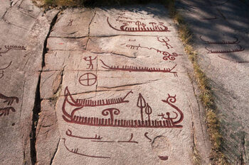 Obraz na płótnie Viking rock paintings
