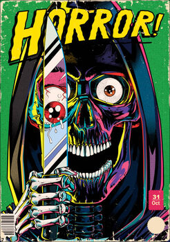 Obraz na płótnie Vintage horror comic book zombie posters