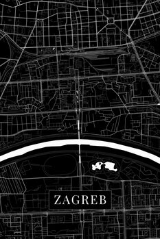 Obraz na płótnie Zagreb black