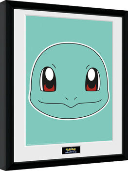 Ingelijste poster Pokemon - Squirtle Face