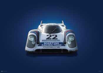 Εκτύπωση έργου τέχνης Porsche 917 - Martini - 24 Hours of Le Mans - 1971