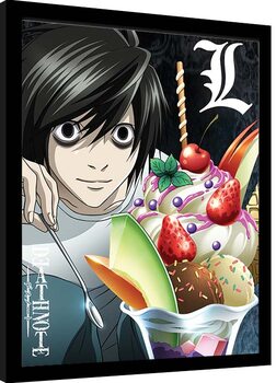 Inramad poster Death Note - L Ice Cream