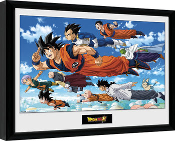 Inramad poster Dragon Ball - Flying