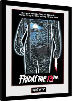 Inramad poster Friday The 13th - Warning