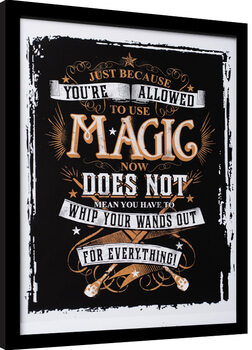 Inramad poster Harry Potter - Allowed Magic