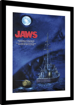 Inramad poster Jaws - Illusin
