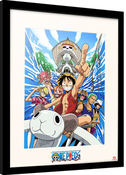Inramad poster One Piece - Skypiea