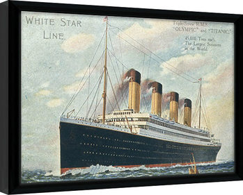 Inramad poster Titanic
