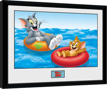Tom and Jerry - Floats Inramad poster