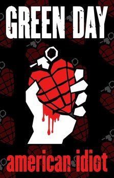 Poster in Tessuto Green Day - American Idior