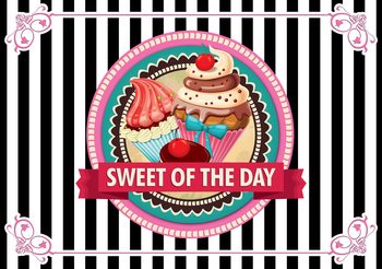 Carta da parati Cupcakes Rétro
