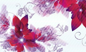 Carta da parati Flowers Abstract