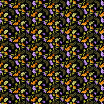 Carta da parati Night Leaves pattern
