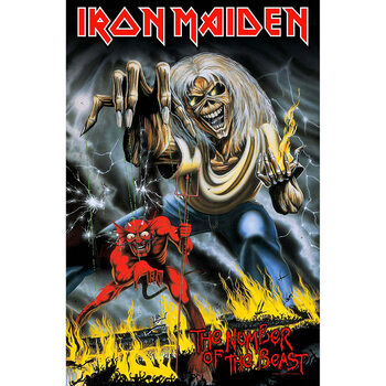 Poster textile Iron Maiden - Number of the Beast