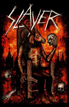 Poster textil Slayer – Devil On Throne