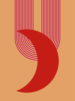 Poster Abstract Minimalist Poster or Card. Boho