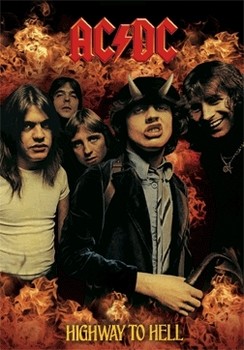 Póster 3D enmarcado AC/DC - highway to hell 3D