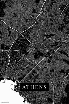 Poster Athens black