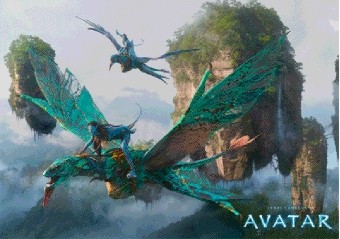 Gerahmtes 3D-Poster AVATAR - flying
