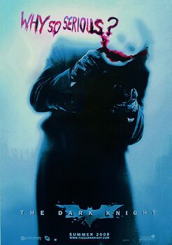 Poster BATMAN: The Dark Knight - Il cavaliere oscuro - Joker Why So Serious? (Heath Ledger)