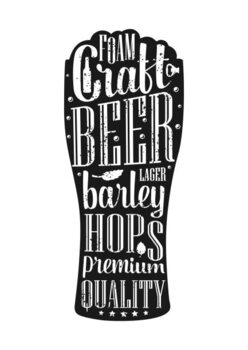 Poster Beer glass isolated on white background.