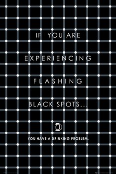 Poster Black flashing dots
