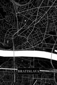 Poster Bratislava black