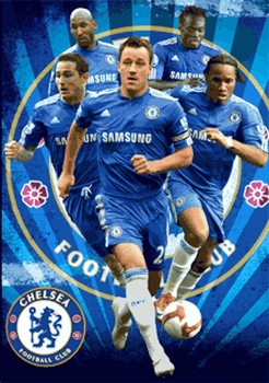 Gerahmtes 3D-Poster CHELSEA - players 3D