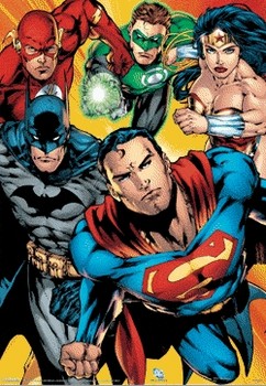 Póster 3D enmarcado DC COMICS - heroes