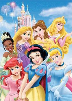 Framed 3D Poster DISNEY PRINCESS - castle