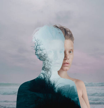 Poster double exposure portrait