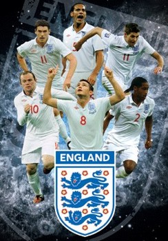 Gerahmtes 3D-Poster ENGLAND - stars 3D