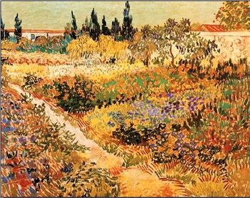 Flowering Garden with Path, 1888 Kunstdruk