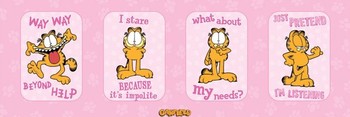 GARFIELD - pink Poster