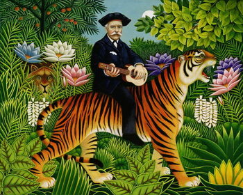 Quadro su tela Henri Rousseau's Dream, 1997