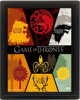 Póster 3D enmarcado Juego de Tronos - Sigil