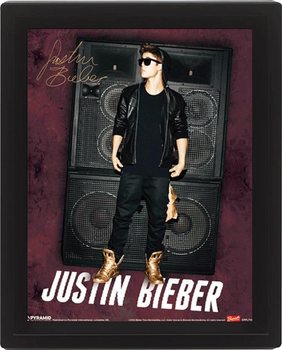 Framed 3D poster JUSTIN BIEBER speakers