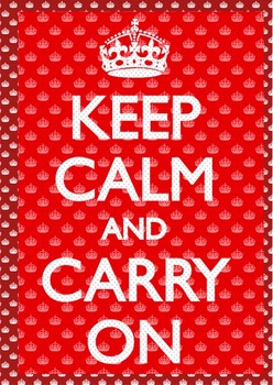 Ingelijste 3D-poster Keep calm and carry on