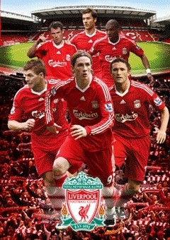 Poster 3D incorniciato LIVERPOOL - players 3D