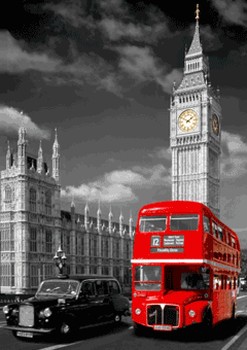 Gerahmtes 3D-Poster LONDON - big ben