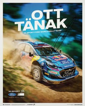 Kunstdruk M-Sport Ford - 2023 Signed by Ott Tänak
