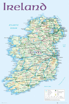 Poster Mappa politica della Repubblica d'Irlanda